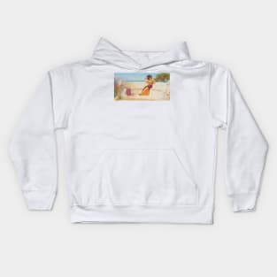 In the Prime of the Summertime (Reverie) by John William Godward Kids Hoodie